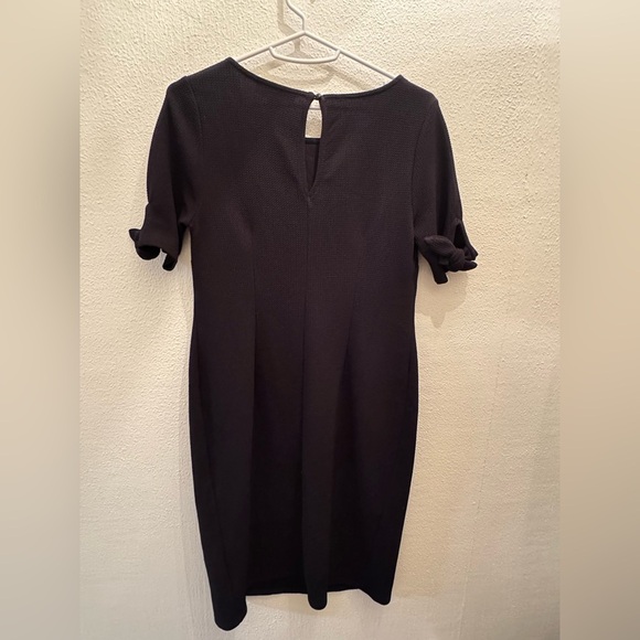 NWT Women’s Motherhood Maternity Bodycon Pleated Dress with Bow Sleeve & Keyhole - Picture 4 of 4